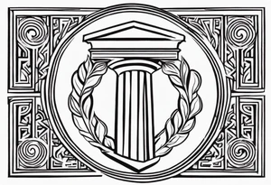 Ancient greek strong symbol tattoo idea