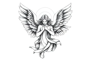 Angel in heaven memorial tattoo tattoo idea