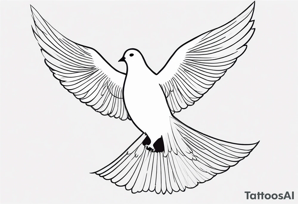 dainty, fine line, doves tattoo idea