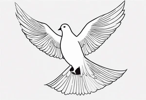 dainty, fine line, doves tattoo idea
