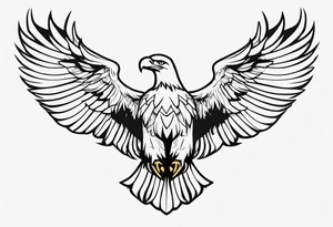 usa with eagle tattoo idea