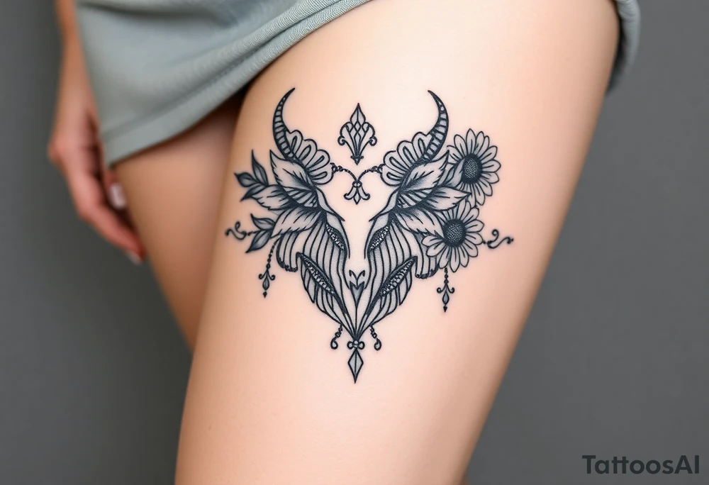 Tarot, the lovers, zodiac, Taurus ,witchy, Norse ,viking,Lillie's, roses, sunflowers tattoo idea