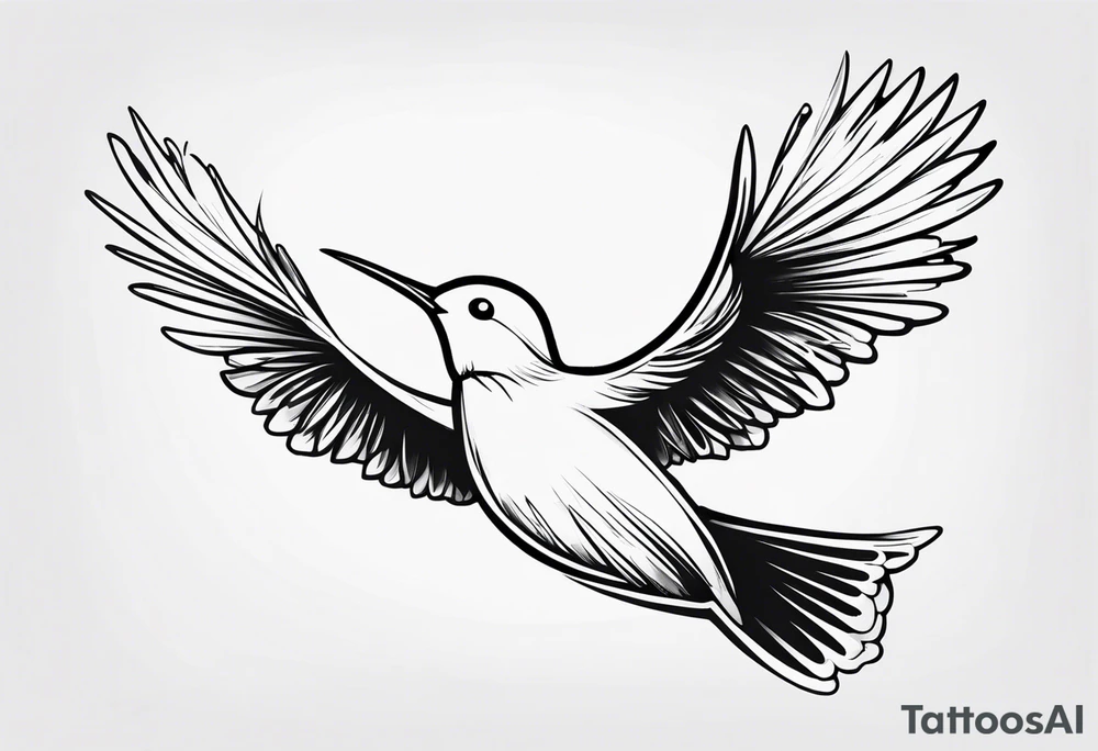 Flying hoopoo tattoo idea