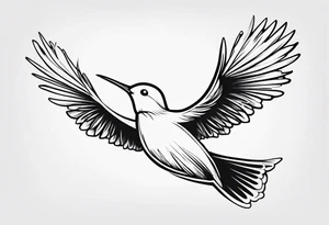 Flying hoopoo tattoo idea