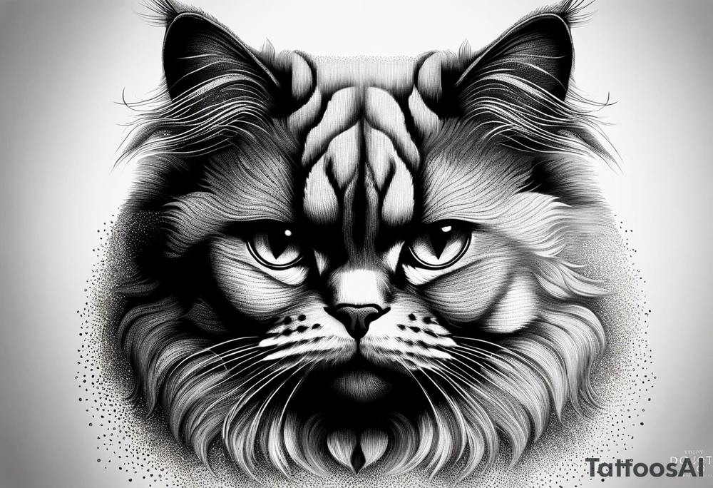 persian cat tattoo idea