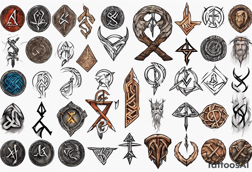 norse gods rune tattoo idea