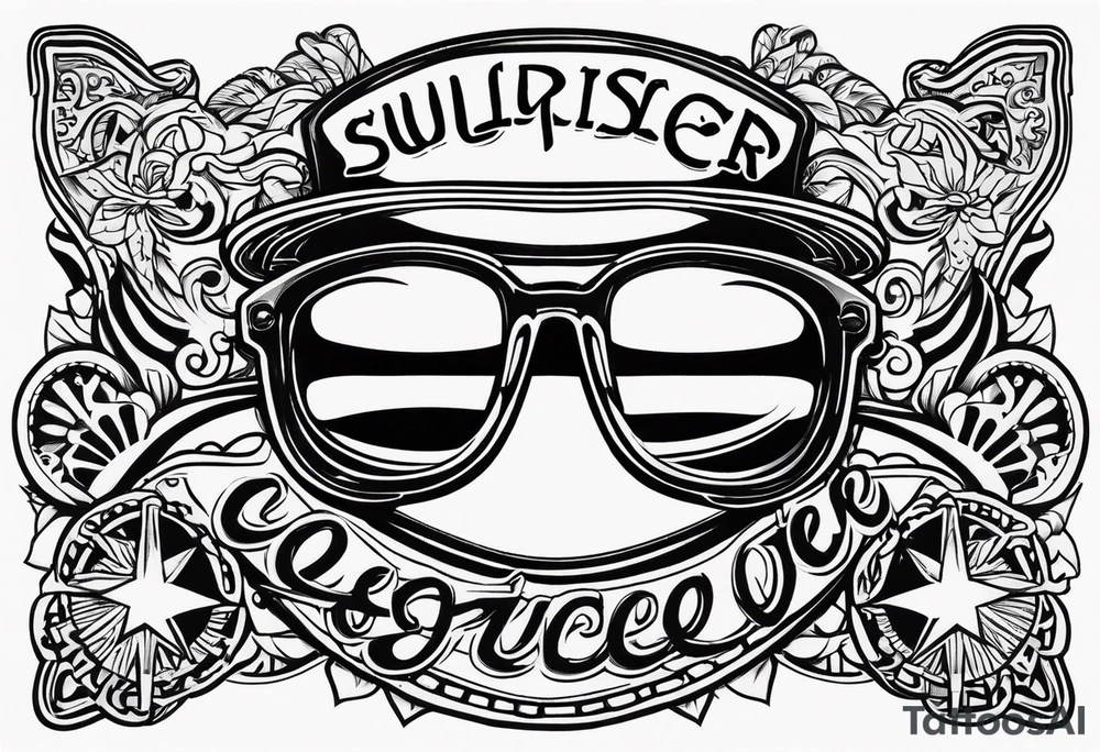 sunglasses officer tattoo idea