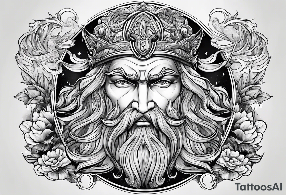Poseidon mit umhang tattoo idea