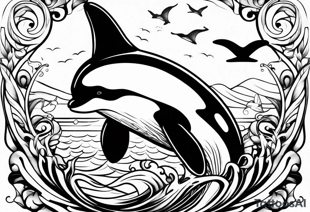 Orca tattoo idea