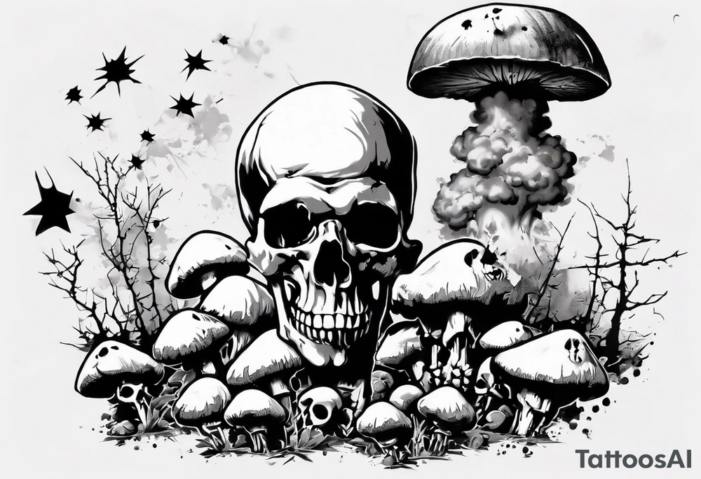 - Oppenheimer
- bomb

- banksy
- skull/ skeleton
- mushroom cloud tattoo idea