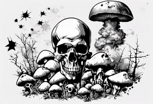 - Oppenheimer
- bomb

- banksy
- skull/ skeleton
- mushroom cloud tattoo idea