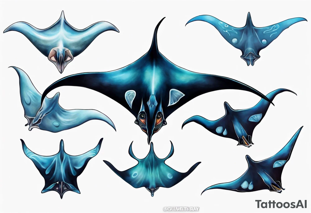 Manta ray tattoo idea