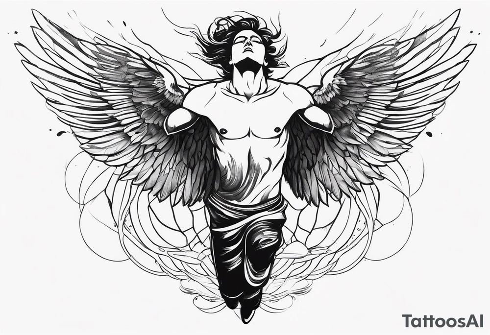 Icarus falling from the sky tattoo idea