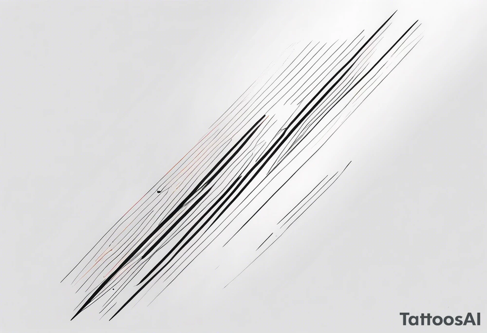 Vertical Line Forearm tattoo idea