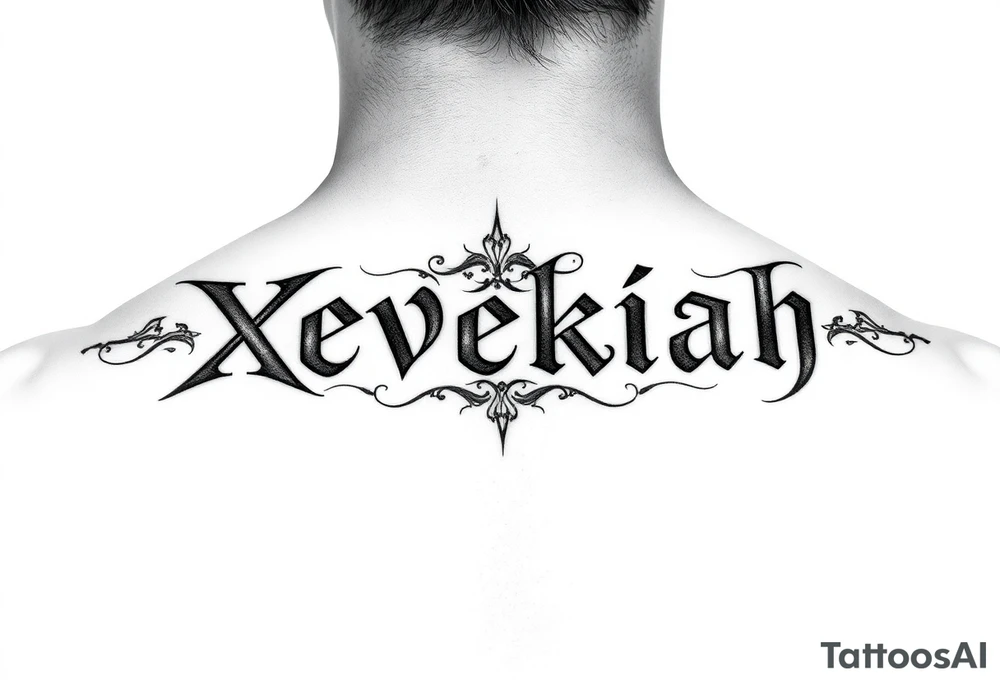 Xevekiah name tatto tattoo idea