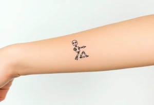 Simple traditional C3po tattoo full body not too many lines but enough detail tattoo idea