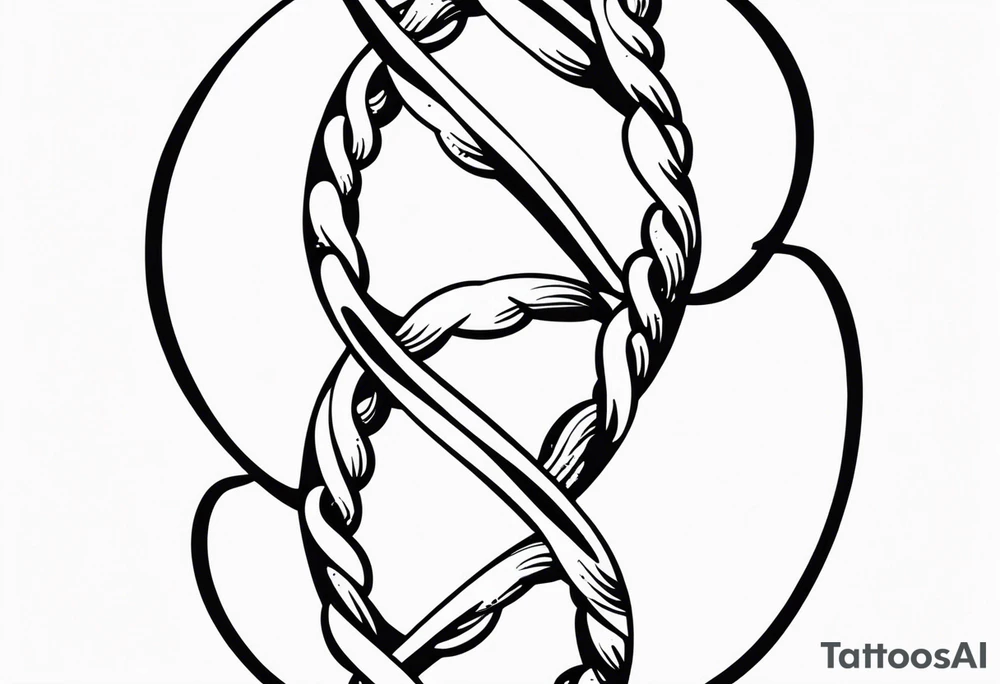 dna with sparkles around it tattoo idea