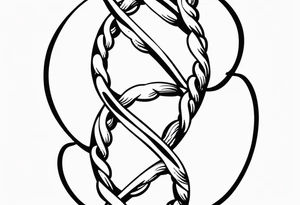 dna with sparkles around it tattoo idea