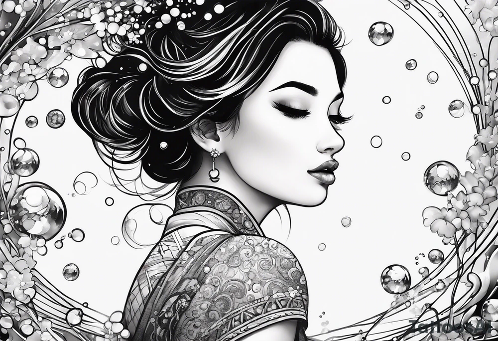 Draw me some magical really simple underwater bubbles and simple stars tattoo idea Draw me some magical really simple underwater bubbles and simple stars tattoo idea