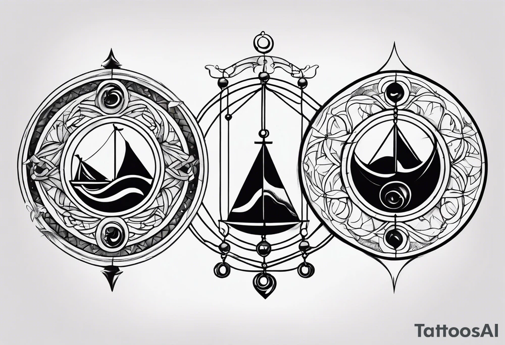 Libra and Pisces and Scorpio tattoo idea