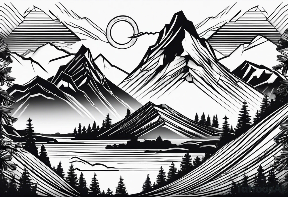 mountains tattoo idea