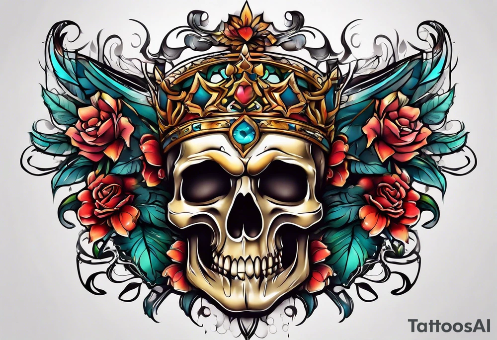 Scary chest tattoo idea