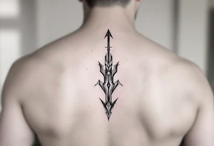 create an arrow that show down tattoo idea