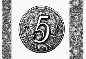 50 cent coin tattoo idea