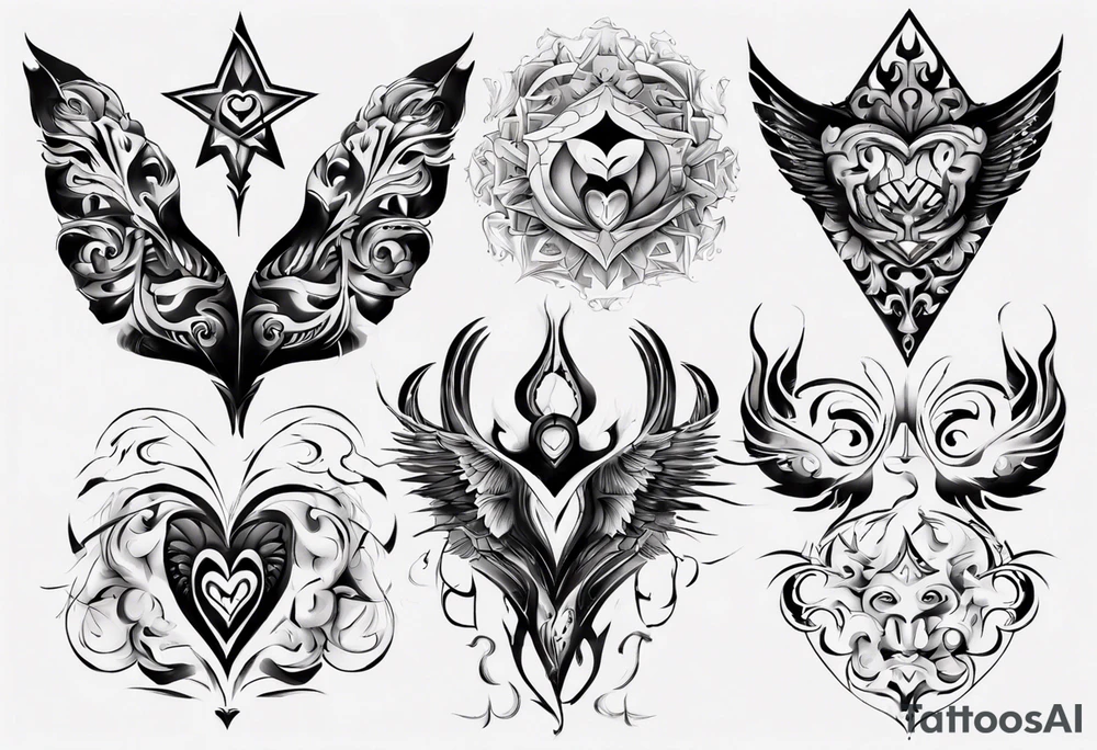 stylized "amor fati" tattoo idea