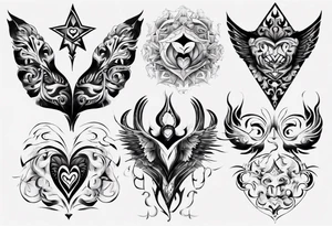 stylized "amor fati" tattoo idea