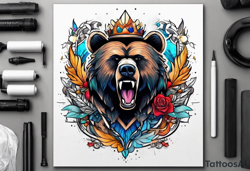 Dancing bear tattoo idea