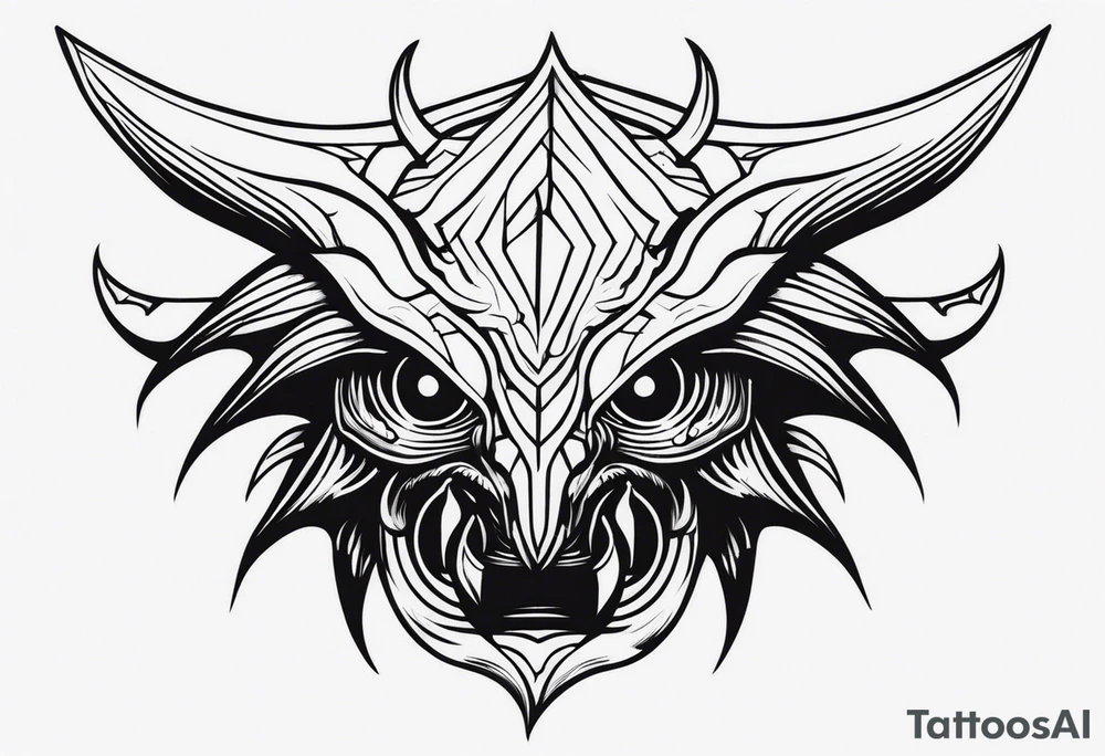 Dark monster tattoo idea