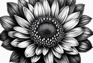 Powerful realistic Indian blanket flower tattoo idea
