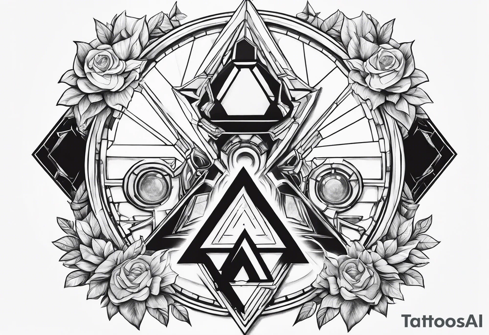 Samus shooting a triforce from zelda tattoo idea