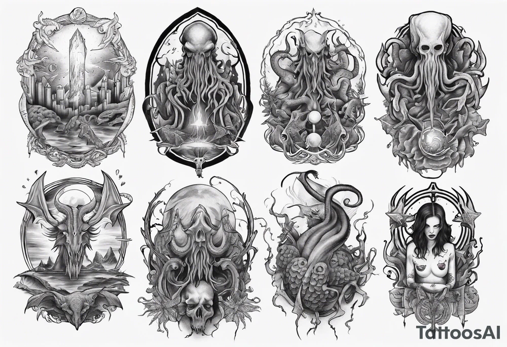 lovecraft myth tattoo tattoo idea