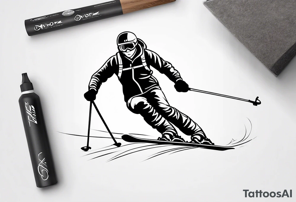 Skier tattoo idea