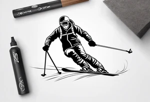 Skier tattoo idea