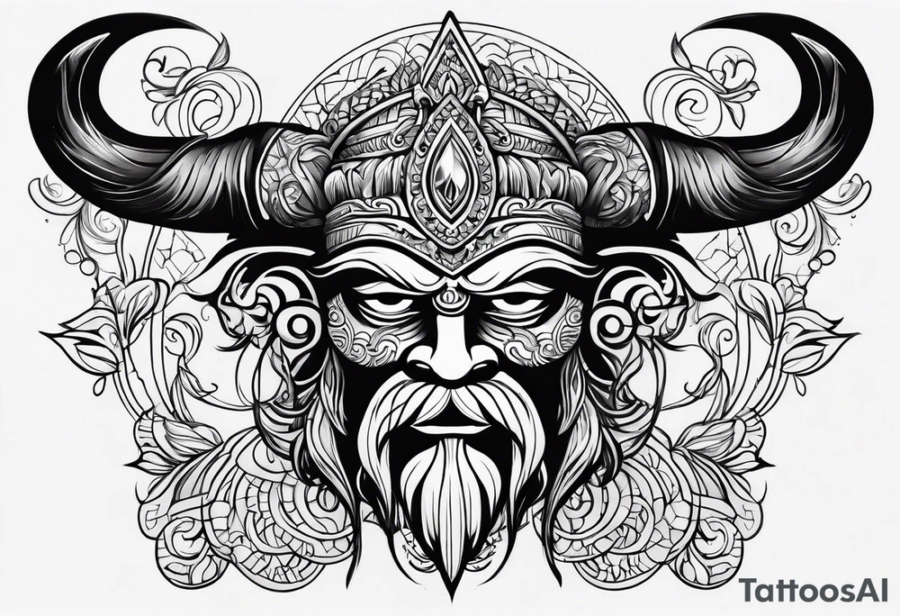 Slavic wood spirit tattoo idea