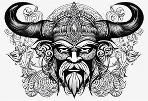 Slavic wood spirit tattoo idea