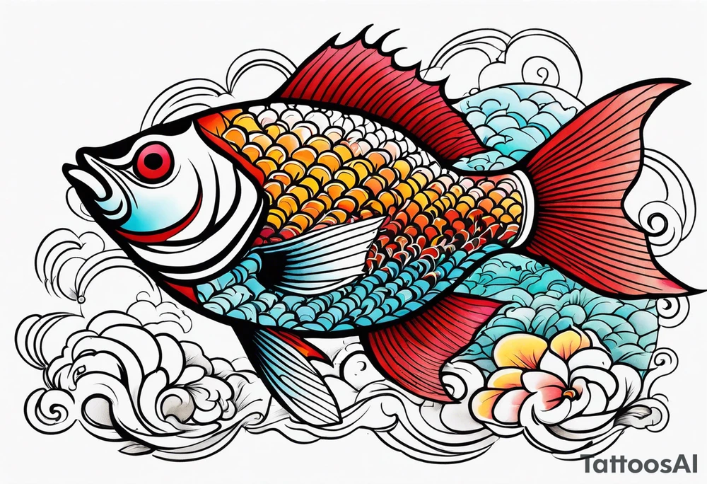 chinese culture fish tattoo idea