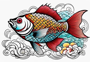 chinese culture fish tattoo idea