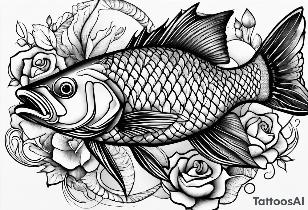 pescado y un corazon tattoo idea