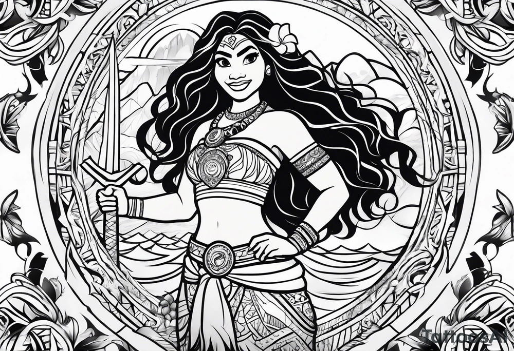 Moana from disneyland tattoo idea
