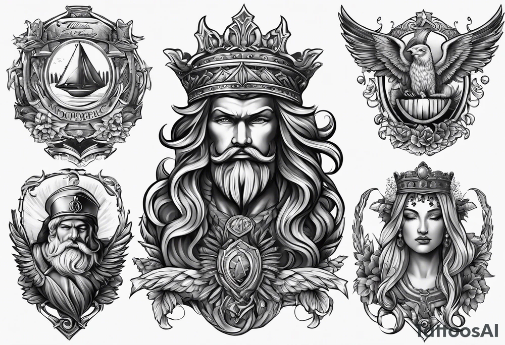 courage, wisdom, temperance, justice tattoo idea