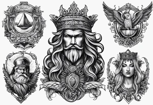 courage, wisdom, temperance, justice tattoo idea