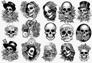 santa la muerta with money tattoo idea