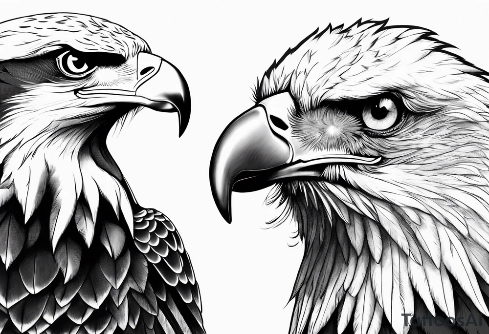Eagle with compast tattoo idea