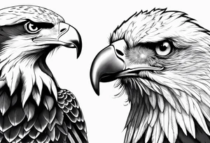 Eagle with compast tattoo idea