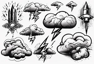 clouds and thunder tattoo idea