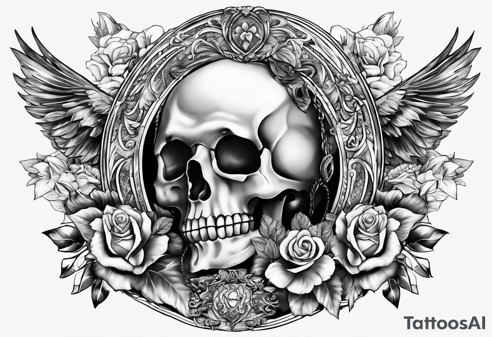 memorium tattoo for a great friend who has passed, with initials GHG tattoo idea